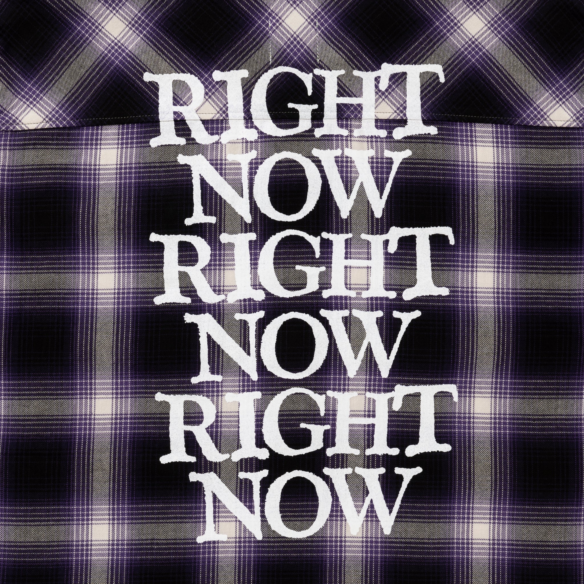 loosejoints≒RAFU - TOMOO GOKITA - 'RIGHT NOW' FLANNEL S/S SHIRTS(Purple)