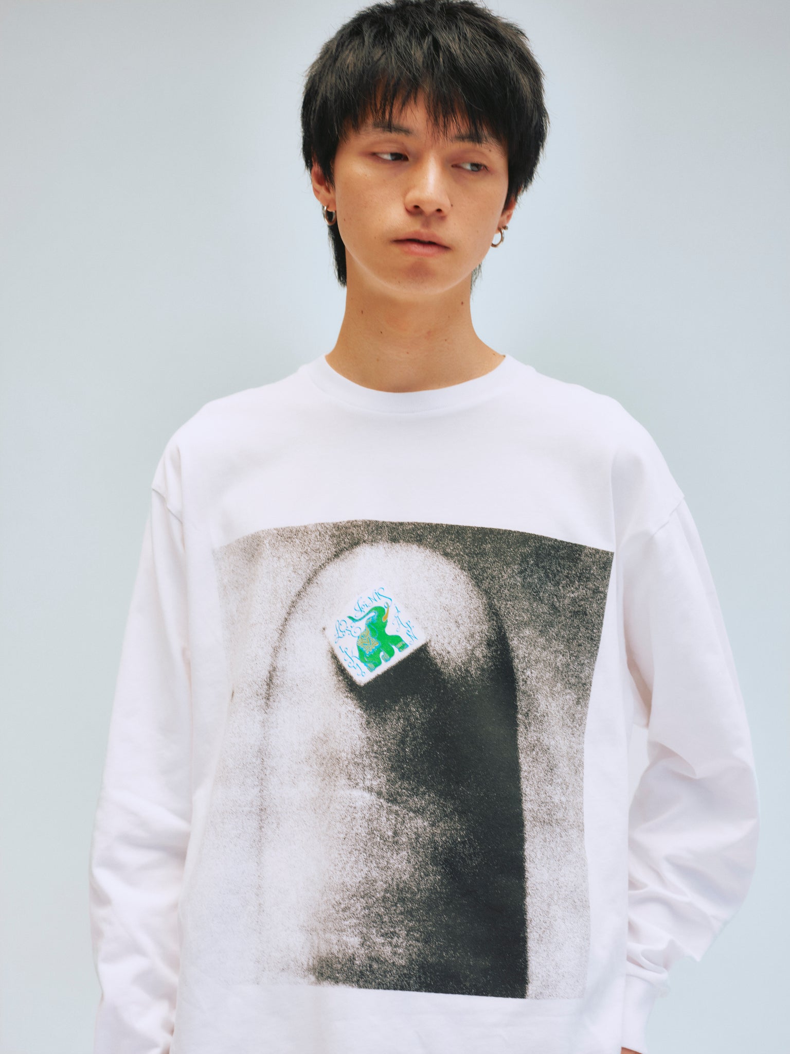 ED DAVIS - 'GREEN ELEPHANT' L/S TEE