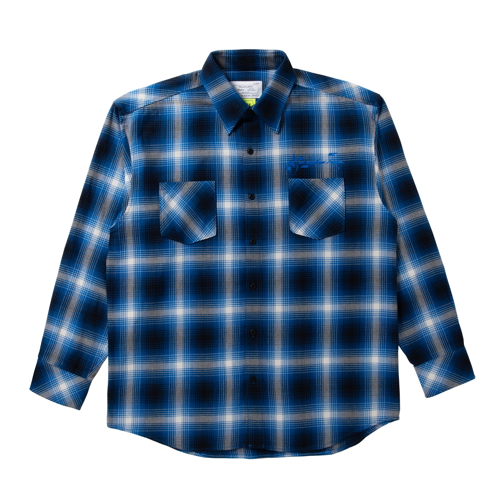 loosejoints≒RAFU - GUCCIMAZE - 'Joints' Flannel shirt (Blue)