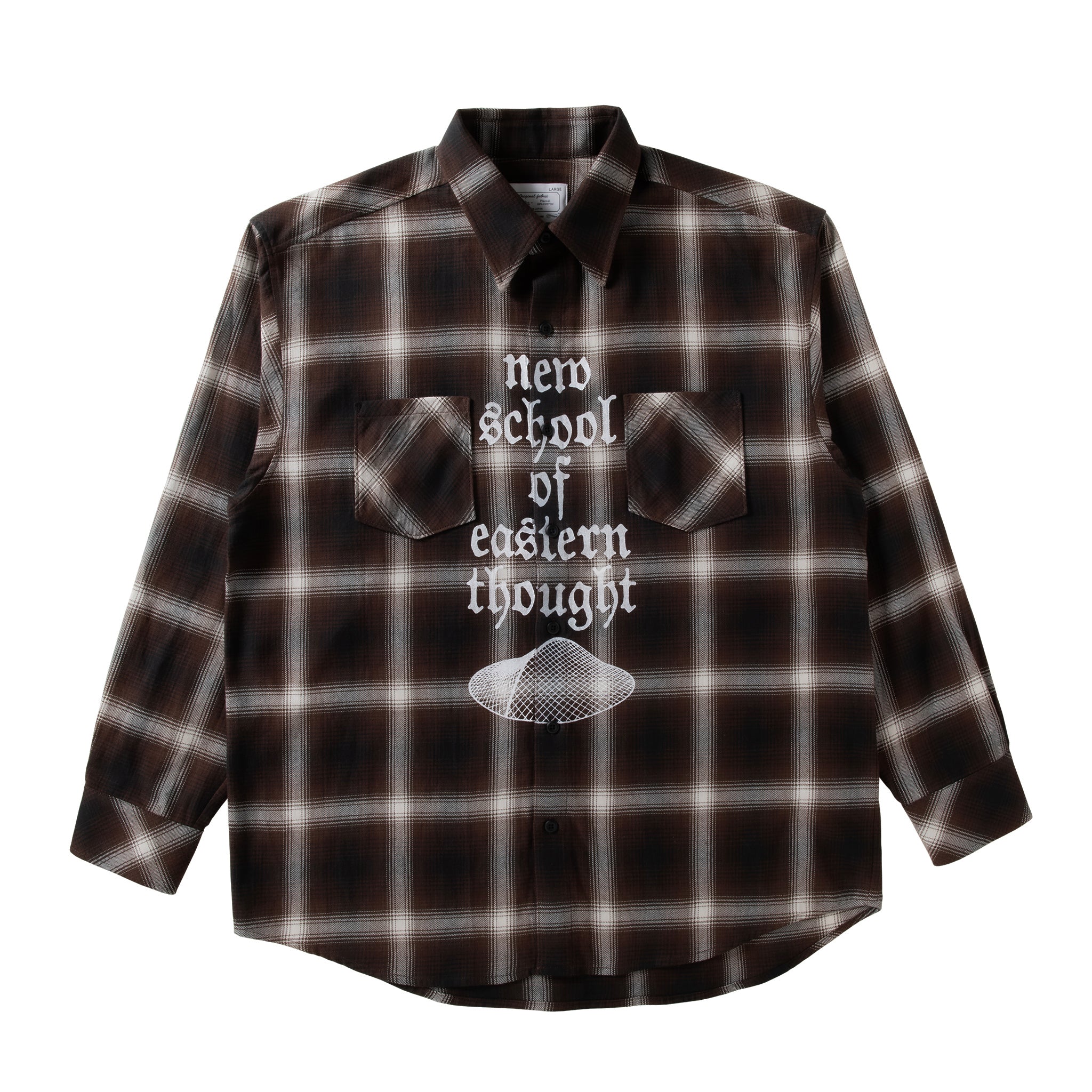 loosejoints≒RAFU - TURTLEHEADS - 'Confucius' Flannel shirt (Brown)