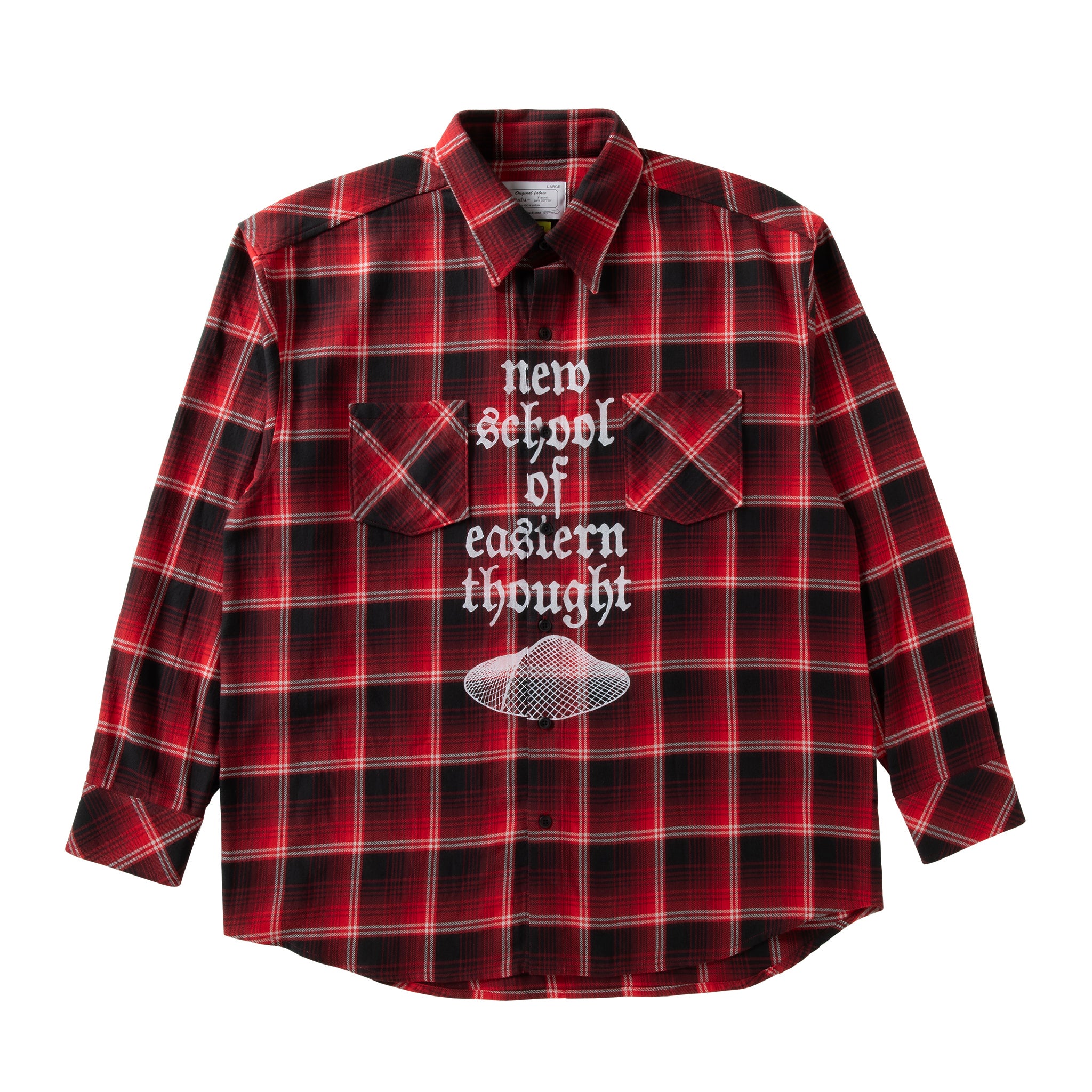 loosejoints≒RAFU - TURTLEHEADS - 'Confucius' Flannel shirt (Red)